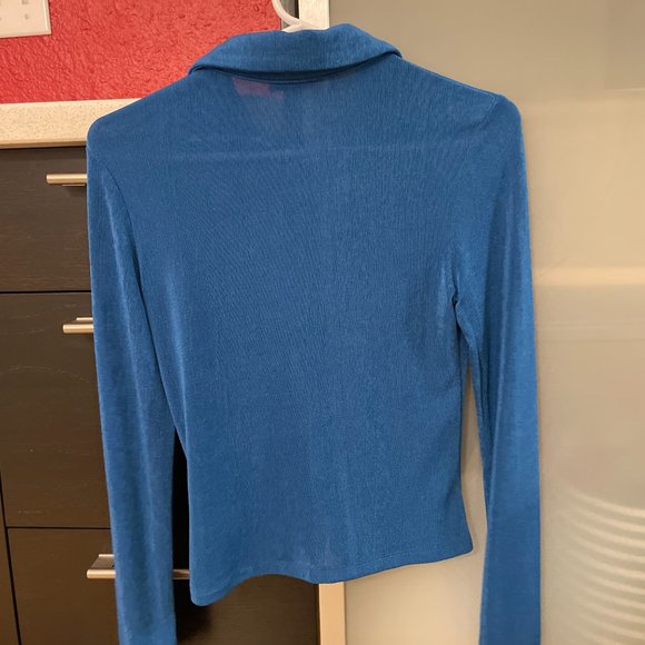 PRINCESS POLLY ELODY LONG SLEEVE TOP- BLUE - Picture 2 of 4